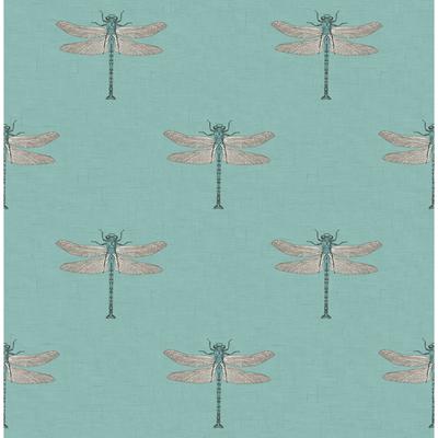 Seabrook Designs Catalina Dragonfly Unpasted Wallpaper