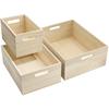 Unfinished Wood Crates, Organizer Bins, Wooden Box, Cabinet Containers