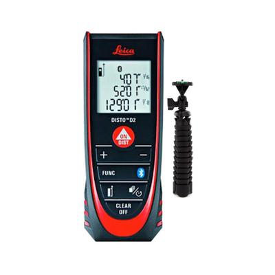 Leica Disto D2 w/ Bluetooth Laser Distance Meter w/ 10-Inch Tripod - 4.6