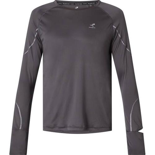 ENERGETICS Herren Running-Longshirt Zolo, Größe M in Grau