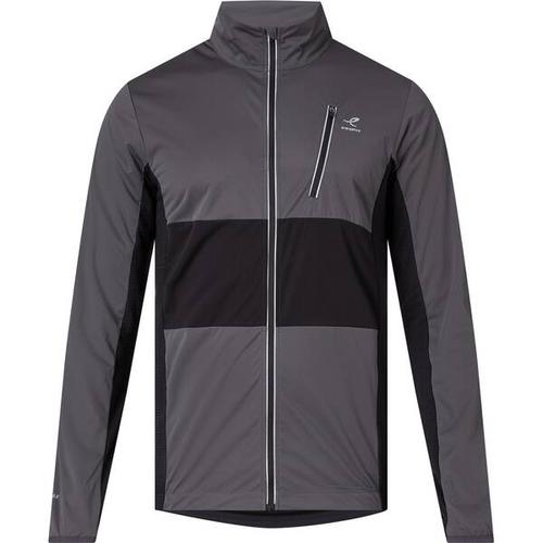 ENERGETICS Herren Runningjacke Fenyo II, Größe L in Dunkelgrau/Schwarz/reflect Silber