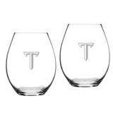 Troy University Trojans 20oz. 2-Piece Riedel Stemless Wine Glass Set