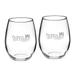 Florida Southern Moccasins 21oz. 2-Piece Stemless Wine Glass Set