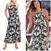 Athleta Dresses | Athleta Ikat Bloom Ripple Maxi Dress (Sz Xxs) | Color: Black/White | Size: Xxs