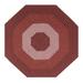 Alpine Braid Collection Reversible Indoor Area Rug 72"" Octagonal by Better Trends in Burgundy Stripe (Size 72" OCTGN)