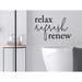 Trinx Relax Refresh Renew Script Wall Decal Vinyl in Black | 8 H x 11.5 W in | Wayfair 2FCFC71017CB401287D2E9373CD596D0