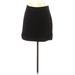 Ann Taylor LOFT Casual Skirt: Black Solid Bottoms - Women's Size 10 Petite