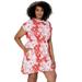 K Jordan Sweatshirt Lounge Dress (Size L) Rose/Petal/Tie Dye, Spandex,Viscose