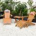 5-piece Adirondack Chair Backyard Furniture Painted Seating with Cup