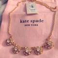 Kate Spade Jewelry | Kate Spade Nwt Gold-Tone & Clear Rhinestone “Flower-Shaped” Statement Necklace | Color: Gold | Size: 20inch Chain With 3inch Extender