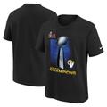 Youth Nike Black Los Angeles Rams Super Bowl LVI Champions Lombardi Trophy T-Shirt