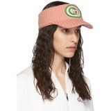 Gucci Accessories | Gucci Interlocking Gg Logo Knit Wool Visor Hat | Color: Pink | Size: S