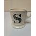 Anthropologie Dining | Anthropologie Letter "S" Coffee Tea Mug White Black Retro Monogram | Color: Black/White | Size: Os