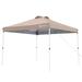 ESSENTIAL LOUNGER 10 Ft. W x 10 Ft. D Steel Canopy Metal/Steel/Soft-top in Brown, Size 81.0 H x 120.0 W x 120.0 D in | Wayfair KBK-P01BR