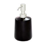 iDesign Eco Vanity Ceramic Refillable Short Soap Dispenser Plastic in Black | 6.69 H x 3.42 W x 3.54 D in | Wayfair 28277