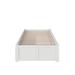 Harriet Bee Concorde Solid Wood Storage Platform Bed w/ Footboard & Under Bed Drawers Wood in White | 16 H x 41.625 W x 77 D in | Wayfair