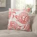 Lark Manor™ Slezak Blooms Antique Flower Square Pillow Cover & Insert Polyester/Polyfill blend in Pink | 26 H x 26 W in | Wayfair