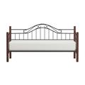 Lark Manor™ Nordland Twin Daybed Wood/Metal in Black/Brown | 42.5 H x 40 W x 82 D in | Wayfair 282E10E0FEF8443EA10AB3A32279646F
