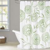 Lark Manor™ Slezak Floral Single Shower Curtain Polyester in Gray/Green | 73 H x 70 W in | Wayfair 040D9576BA5443CD830641CEAB41CCF1