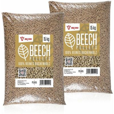 Beech Pellets aus 100% Buchenholz, 30 kg, Grillpellets, Räucherpellets, Ofenholz, Buche - Bbq-toro Image