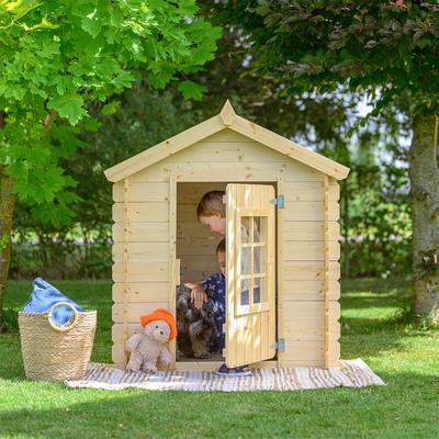 Kinderspielhaus aus Holz -Spielhaus im Freien für Kinder (ohne Boden) - 111x114xH121 cm/0.9 m2 Image