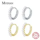 MODIAN – boucles d'oreilles en forme de cercle pour femmes élégantes couleur perle or argent