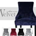 Housse de chaise à oreilles en tissu velours Style européen bras incliné grande taille housse de