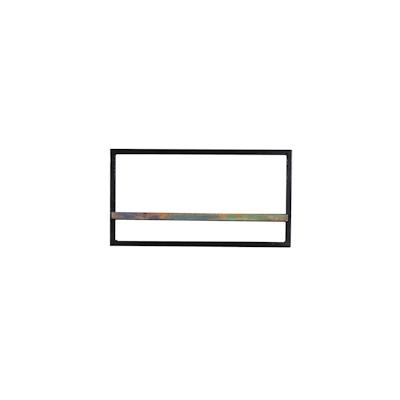 SIT Möbel Wandregal | 1 Ablageboden | Altholz bunt | Gestell Metall schwarz | B 65 x T 25 x H 35 cm | 09147-98 | Serie R