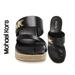 Michael Kors Shoes | Michael Kors Sidney Espadrille Wedge Black Sandal Size 8 M | Color: Black | Size: 8