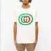 Gucci Shirts | Gucci Xs Gg Oval Vintage Tee Oversized Unisex | Color: Cream/Red | Size: Xs