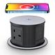 Automatic Pop up Power Outlet with 15W Wireless Charger,Pop up Plug Socket Safe,Tower Extension Lead,4.7'' Hole Pop Up Counter Outlet with 4 Way Outlets,2 USB Slots,Surge Protection Pop Out Outlet