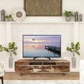 Loon Peak® Elish Solid Wood Entertainment Center Wood in Brown | Wayfair E5CDB00630FE443FA9766CE20DBE66CE