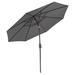 Arlmont & Co. Travers 106.3" Market Umbrella in Gray | 93.7 H x 106.3 W x 106.3 D in | Wayfair 04BD294947DF459F9153AE73DE360714