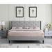 Lark Manor™ Lizzy Tufted Low Profile Platform Bed Performance Fabric/Upholstered in Gray | 45 H x 81 W x 81 D in | Wayfair