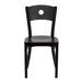 Flash Furniture Merlina Circle Back Metal Restaurant Chair Metal in Black | 32.5 H x 17.25 W x 17.25 D in | Wayfair XU-DG-60119-CIR-MAHW-GG