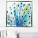 Rosdorf Park Peacock Glory V (Square) By Dina June Print Canvas in Blue/Yellow | 27.5 H x 27.5 W x 2 D in | Wayfair