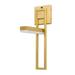 Everly Quinn 1 - Light LED Dimmable Gold Wallchiere Metal in Yellow | 16 H x 4.75 W x 1.63 D in | Wayfair 79D2E2B6503C40BAB90A5FCBA436F584