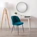 Red Barrel Studio® Steller Velvet Side Chair Wood/Upholstered/Velvet in Blue | 30.75 H x 19.25 W x 20.5 D in | Wayfair