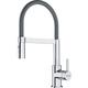 Lina fc 6087.031 Mitigeur cuisine, 205 x 410 mm, semi-pro avec douchette extractible, Chrome/Gris