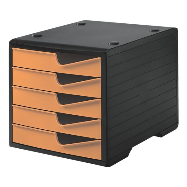 Styro Schubladenbox »styroswingbox« 5 Schubladen orange, 27x25.5x34 cm Image
