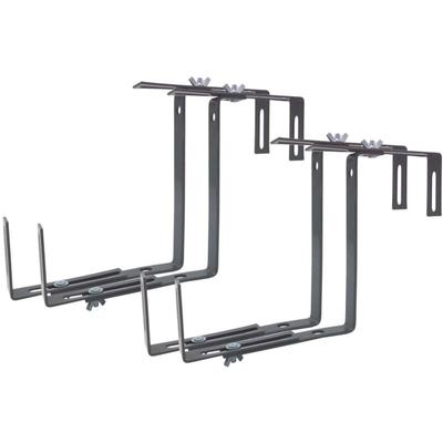 2x Balkonkastenhalter grau Blumenkastenhalter Balkonkastenhalterung Halterung Image