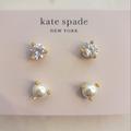 Kate Spade Accessories | Kate Spade New York Rise & Shine Stud Earrings | Color: Cream/White | Size: Os