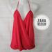 Zara Tops | Medium Zara Trafaluc Red Halter Top | Color: Red | Size: M