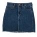 J. Crew Skirts | J. Crew Mercantile Womens Flat Front Straight Denim Blue Mini Skirt Size 0 | Color: Blue | Size: 0