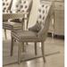 Set of 2 Glam Wing-back Side Chair, Hickory Wood Dining Chair with PU Cushion, Foam Padded and Tapered Leg