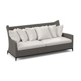 Bernhardt Captiva Patio Sofa w/ Cushions All - Weather Wicker/Wicker/Rattan/Olefin Fabric Included/Sunbrella® Fabric Included in Gray/Brown | Wayfair