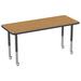 Factory Direct Partners Rectangle T-Mold Adjustable Height Activity Table Laminate/Metal | 32 H in | Wayfair 10014-OKNV