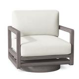 Bernhardt Tanah Teak Swivel Patio Chair w/ Cushions Wood in Gray | 26 H x 32 W x 31 D in | Wayfair O1202S_6070-002