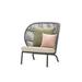 Vincent Sheppard Kodo Patio Chair w/ Cushions Wicker/Rattan in Gray/White | 38.6 H x 39.4 W x 35.8 D in | Wayfair KIT-GC044S033-P0303-M-S2727-S2929