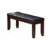 Red Barrel Studio® 48" X 17" X 20" Black & Espresso Elegant Bench Wood/Manufactured Wood in Brown | 20 H x 48 W x 16 D in | Wayfair